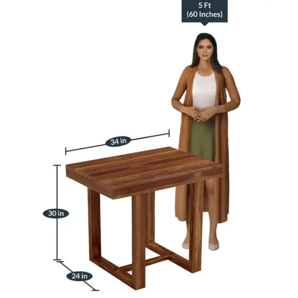 Hyou wooden dining 2 seater - Image 5