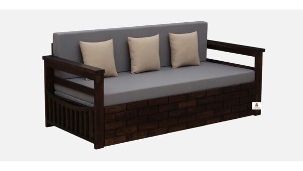 Bricks Wooden 3 Seater Sofa cum bed - Image 2