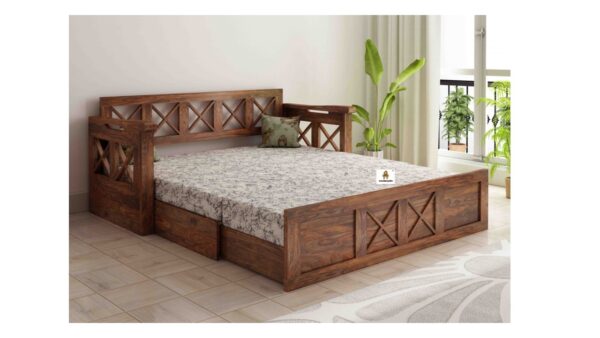 Axel Wooden Sofa Cum bed - Image 2