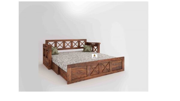 Axel Wooden Sofa Cum bed - Image 6