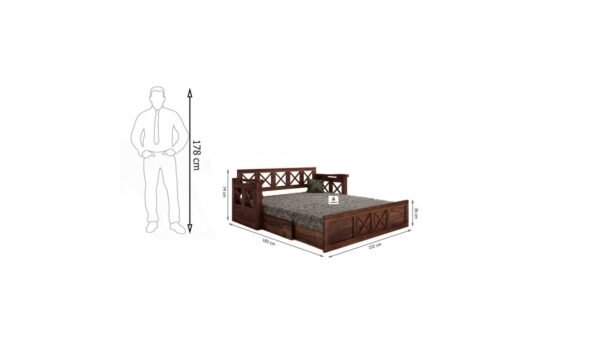 Axel Wooden Sofa Cum bed - Image 7