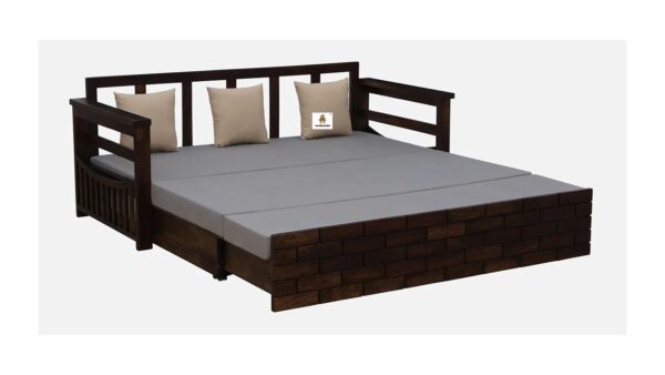 Bricks Wooden 3 Seater Sofa cum bed - Image 8