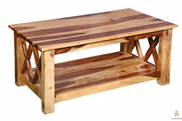 Xter Wooden Coffee Table (Natural finish)