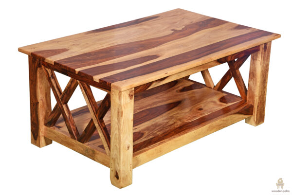 Xter Wooden Coffee Table (Natural finish) - Image 5