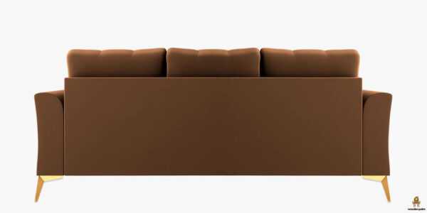 Brasix 3 seater sofa (Velvet, Chestnut Brown) - Image 7