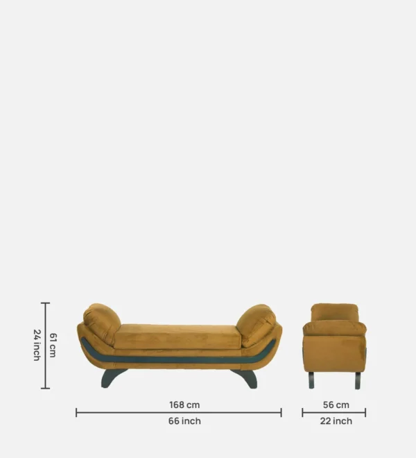 Chaicy 2 seater sofa (Velvet , Chestnut brown) - Image 6