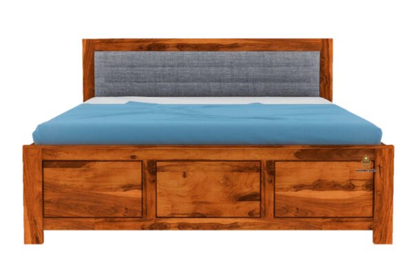 Cousla Sheesham Wood Bed With Box Storage (King Size) - Image 4