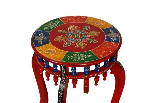 Wooden Lattoo Stool - Image 2