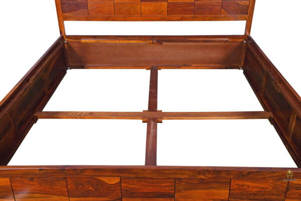 Slabber Sheesham Wood Bed With Box Storage - Image 5