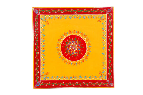 MDF and Sheesham wood Chawki (Yellow, Red) - Image 2