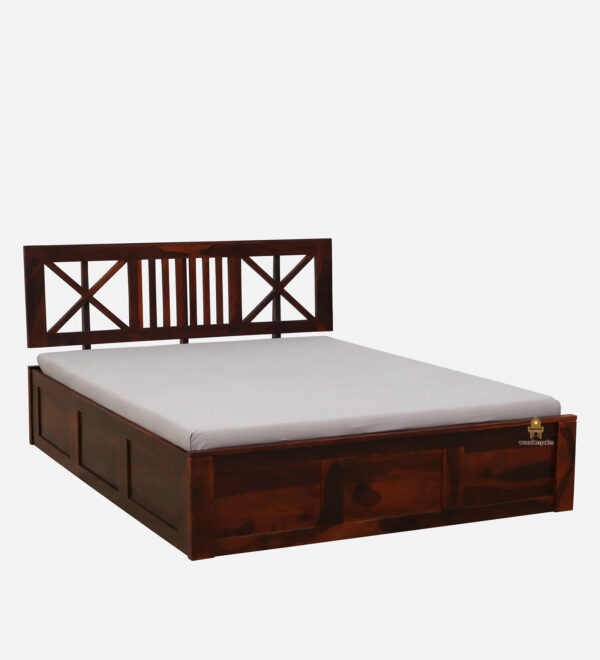 Slabeng Sheesham Wood Bed With Box Storage (King Size) - Image 10