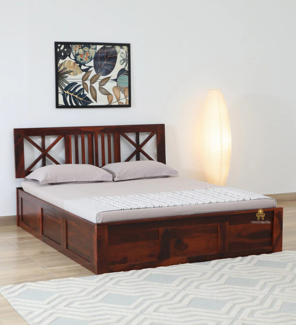 Slabeng Sheesham Wood Bed With Box Storage (King Size)