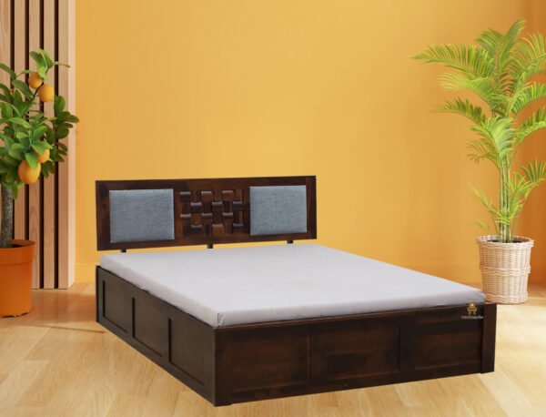 Clousflam Sheesham Wood Bed With Box Storage (Queen Size) - Image 2