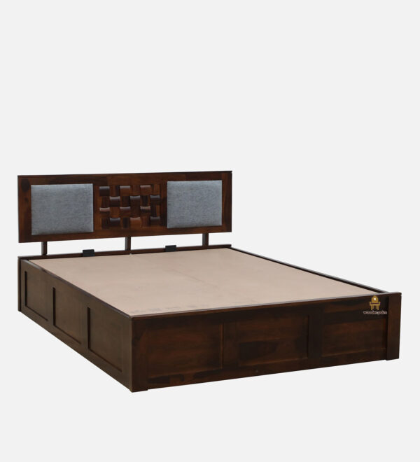 Clousflam Sheesham Wood Bed With Box Storage (Queen Size) - Image 4