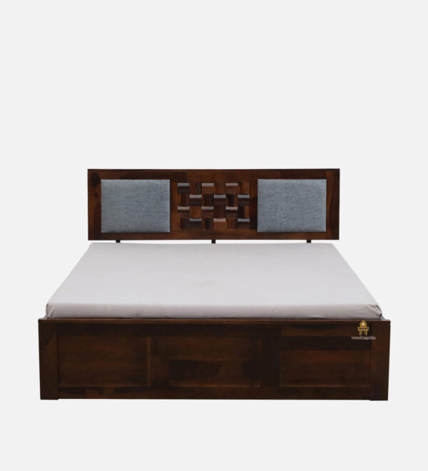 Clousflam Sheesham Wood Bed With Box Storage (Queen Size) - Image 9