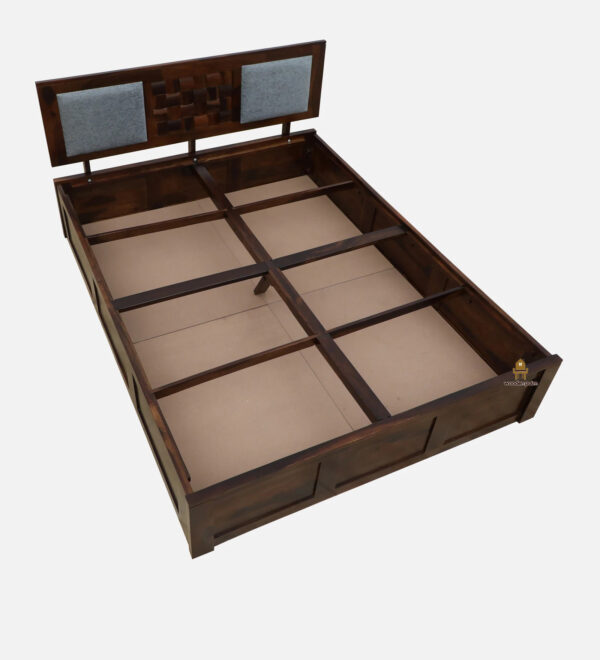 Clousflam Sheesham Wood Bed With Box Storage (Queen Size) - Image 10