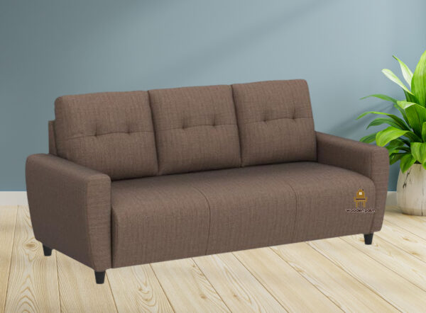 Meriam 3 seater sofa (Brown) - Image 7