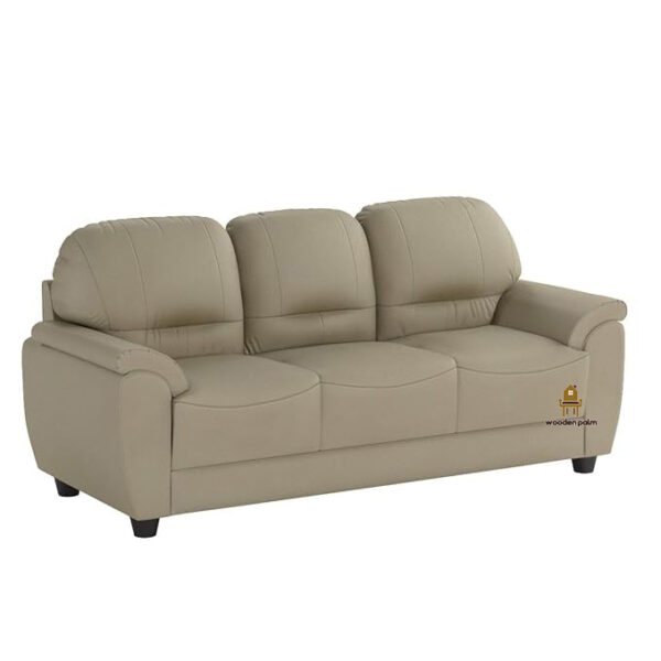 Webster 3 seater sofa (Leatherette, Ivory) - Image 7