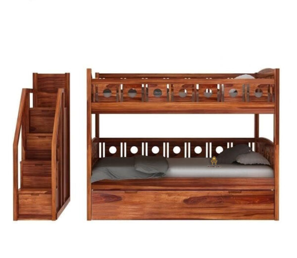 Ovasta Sheesham Wood Bunk Bed With Box Storage - Image 7