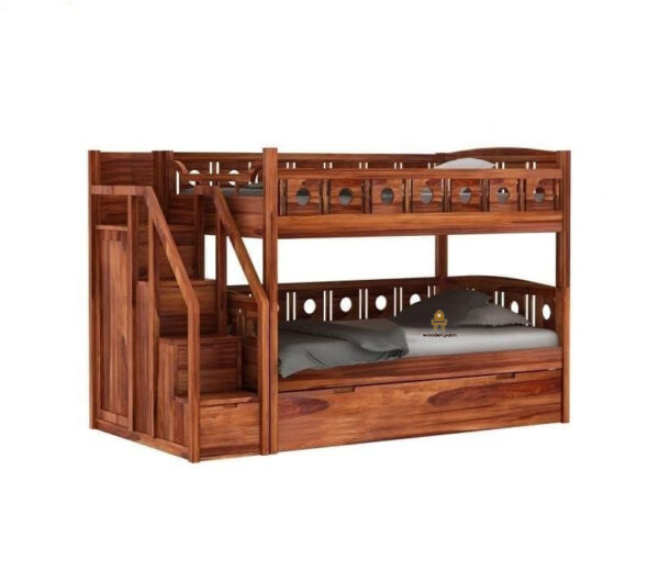 Ovasta Sheesham Wood Bunk Bed With Box Storage - Image 6