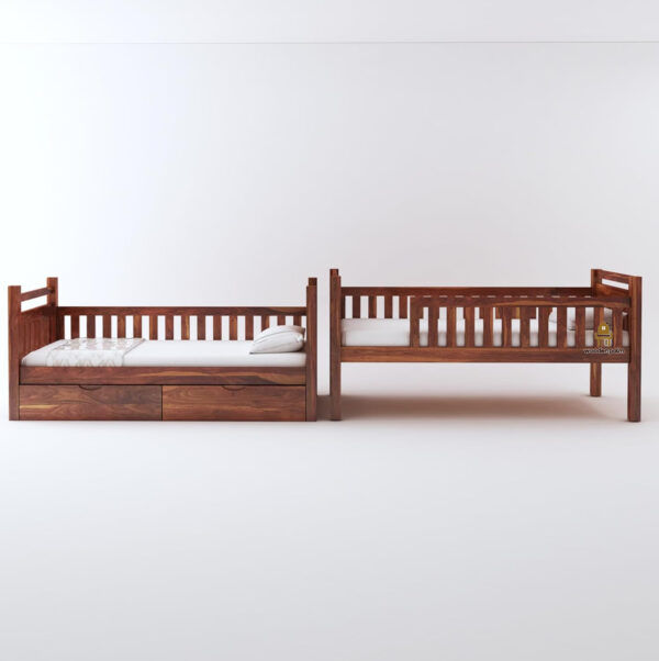 Frusheel Sheesham Wood Bunk Bed With Box Storage - Image 6