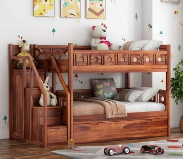 Ovasta Sheesham Wood Bunk Bed With Box Storage - Image 2