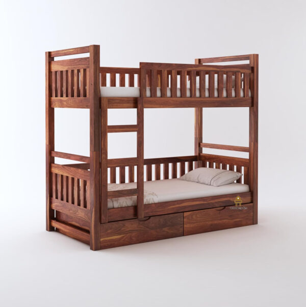 Frusheel Sheesham Wood Bunk Bed With Box Storage - Image 5