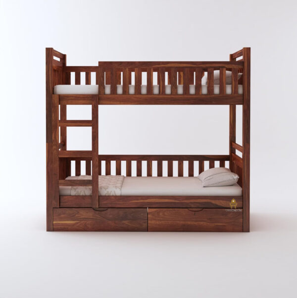 Frusheel Sheesham Wood Bunk Bed With Box Storage - Image 3