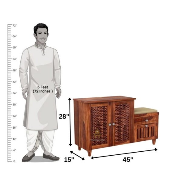 Jiglaw Sheesham Wood Shoe Racks - Image 8