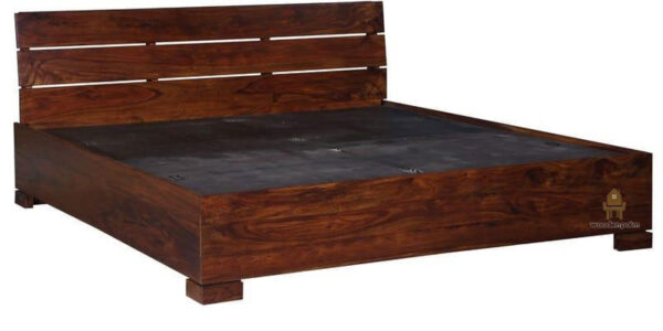 Pattas Sheesham Wood Bed With Box Storage (Queen Size) - Image 6