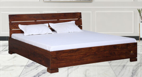 Pattas Sheesham Wood Bed With Box Storage (Queen Size) - Image 5