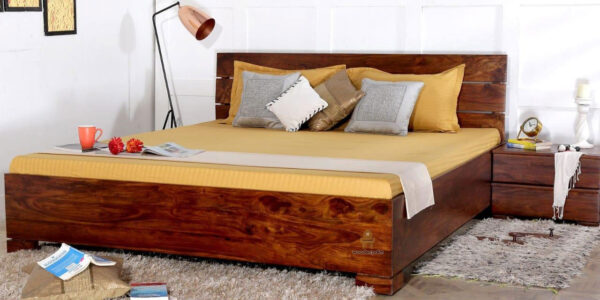 Pattas Sheesham Wood Bed With Box Storage (Queen Size)