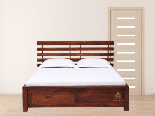 Pattas-thin Sheesham Wood Bed With Box Storage (King Size) - Image 4