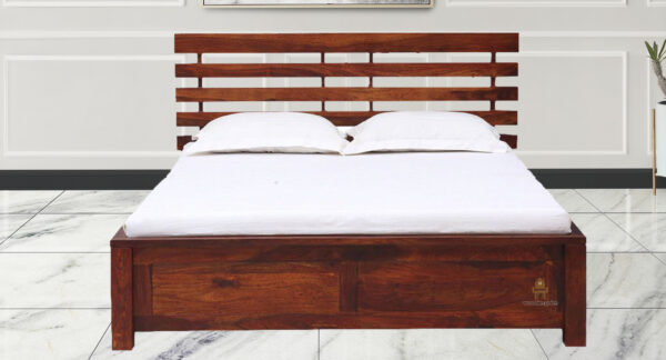 Pattas-thin Sheesham Wood Bed With Box Storage (King Size) - Image 5