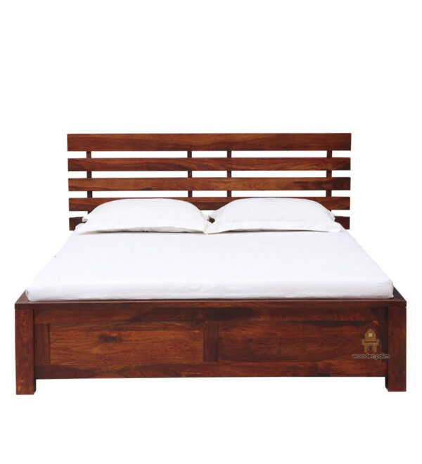 Pattas-thin Sheesham Wood Bed With Box Storage (King Size) - Image 6