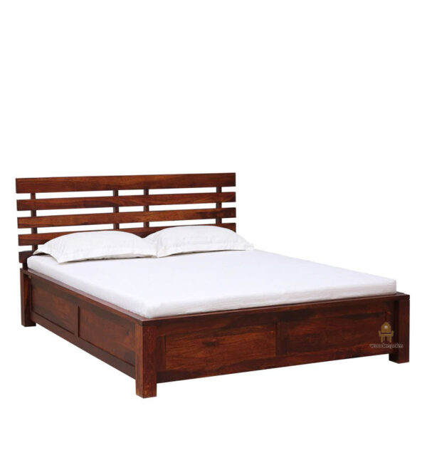 Pattas-thin Sheesham Wood Bed With Box Storage (King Size) - Image 3