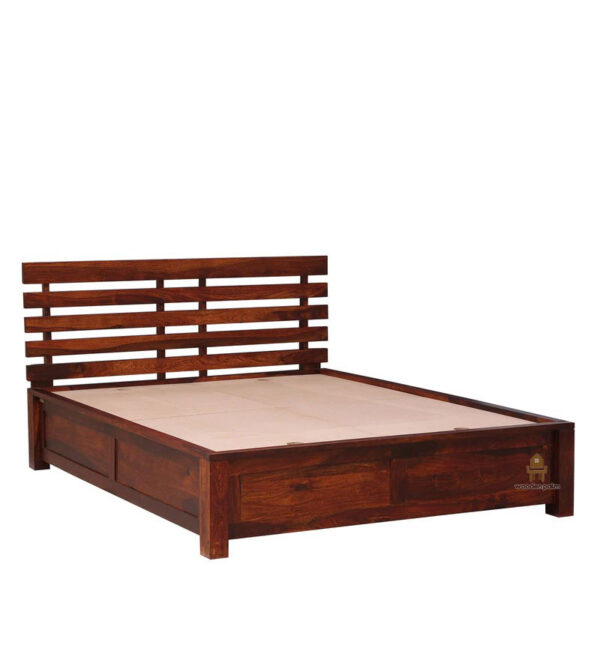 Pattas-thin Sheesham Wood Bed With Box Storage (King Size) - Image 10