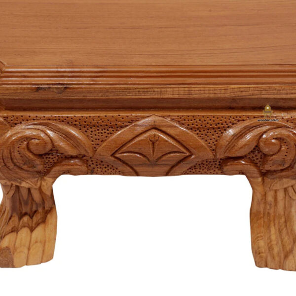 Mango Wood Carved Bajot - Image 2