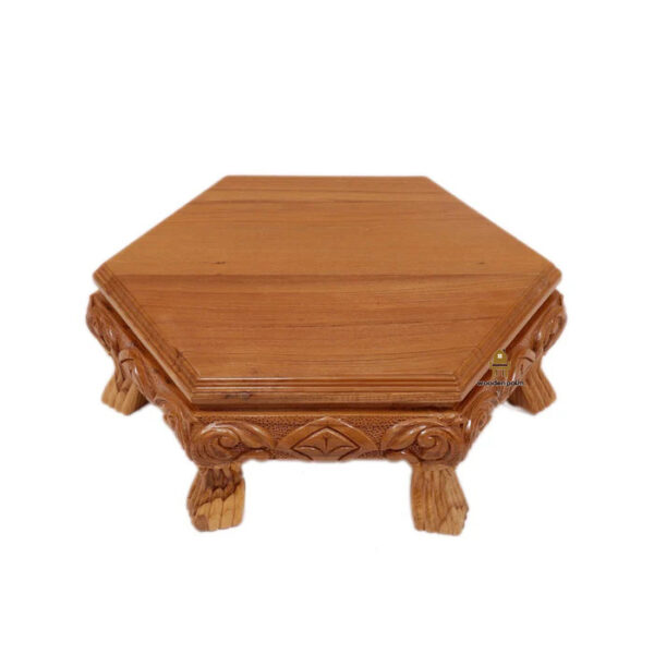Mango Wood Carved Bajot - Image 3