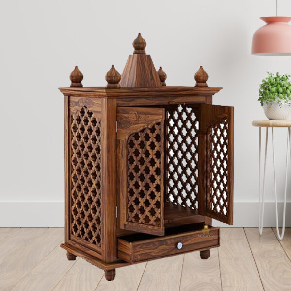 Jali Home Temple (Honey oak Finish) - Image 5