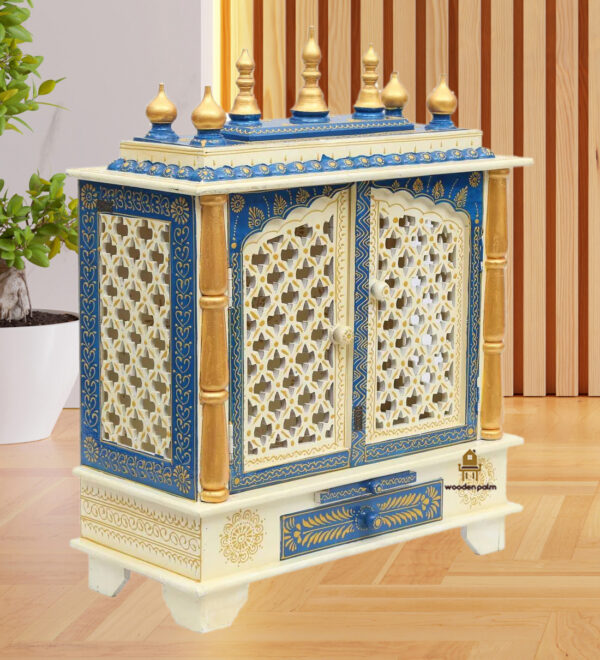 Multi Blue Wooden Home Temple - Image 2