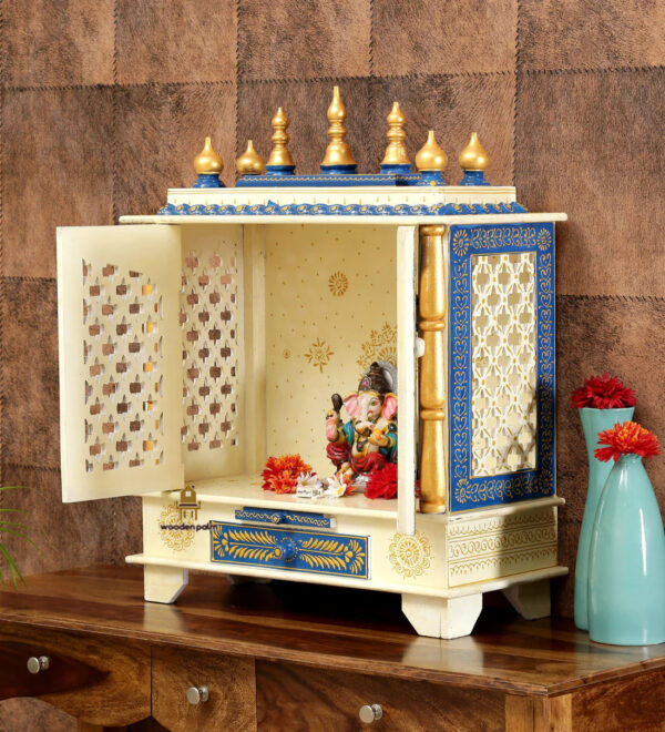 Multi Blue Wooden Home Temple - Image 10