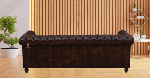 Buttock 3 Seater Leather Sofa - Image 3