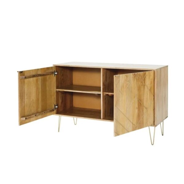 Tino 2-door sideboard in solid mango wood - Image 3