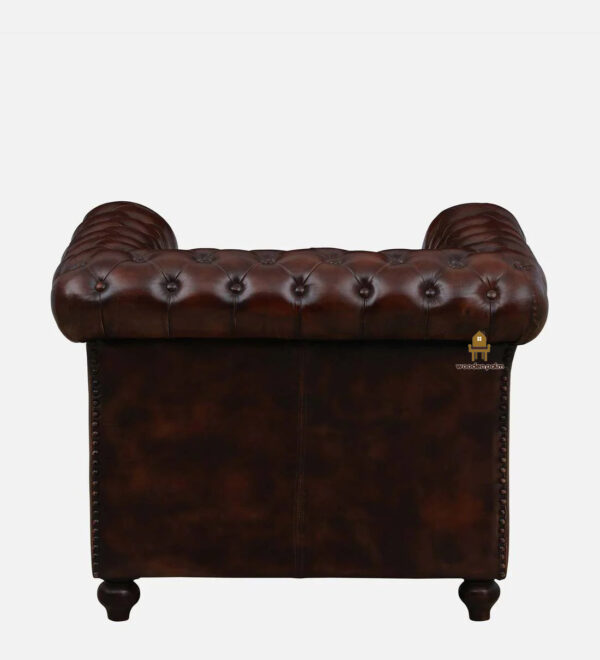 Buttock 1 Seater Leather Sofa - Image 3
