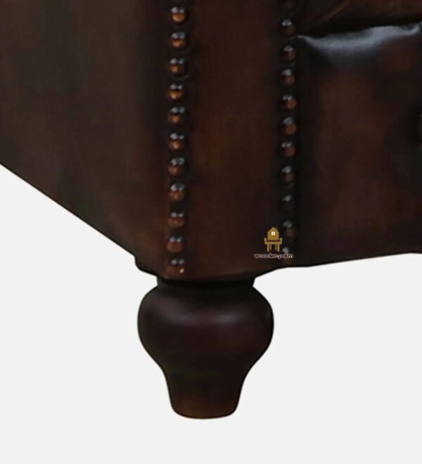 Buttock 3 Seater Leather Sofa - Image 4