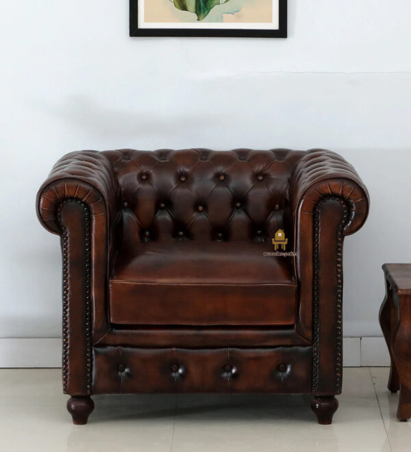 Buttock 1 Seater Leather Sofa