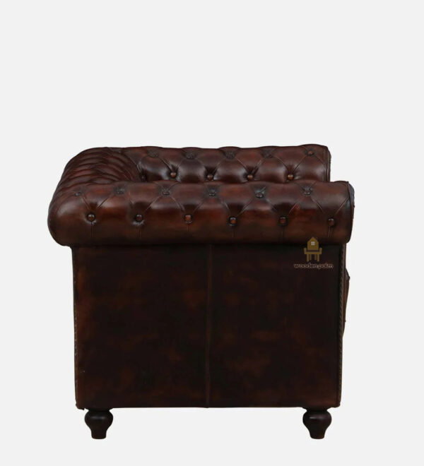 Buttock 1 Seater Leather Sofa - Image 8