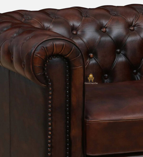 Buttock 1 Seater Leather Sofa - Image 10